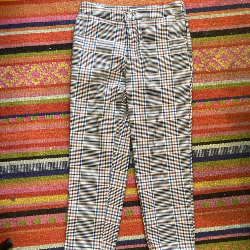 Anthropologie Black and White Straight Leg Pants